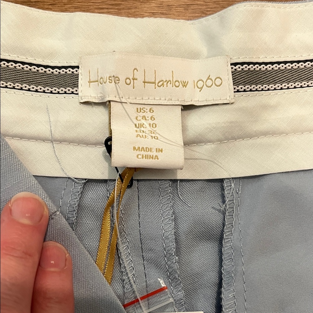 NWT House of Harlow Light Blue Wide-Leg Pants - Picture 4 of 6